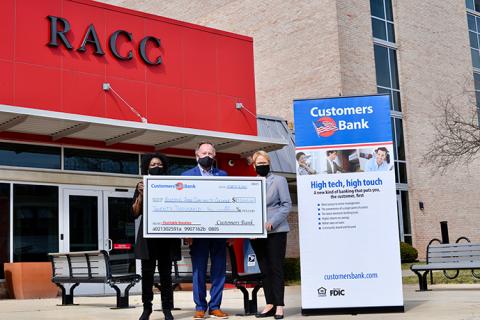 RACC Receives $20,000 from Customers Bank