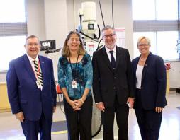 Drexel University president tours Reading Area Community College advanced science labs
